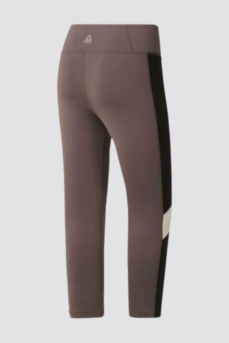 Reebok Women`s Lux Colour Block Capri 3/4 Leggings Purple/Black