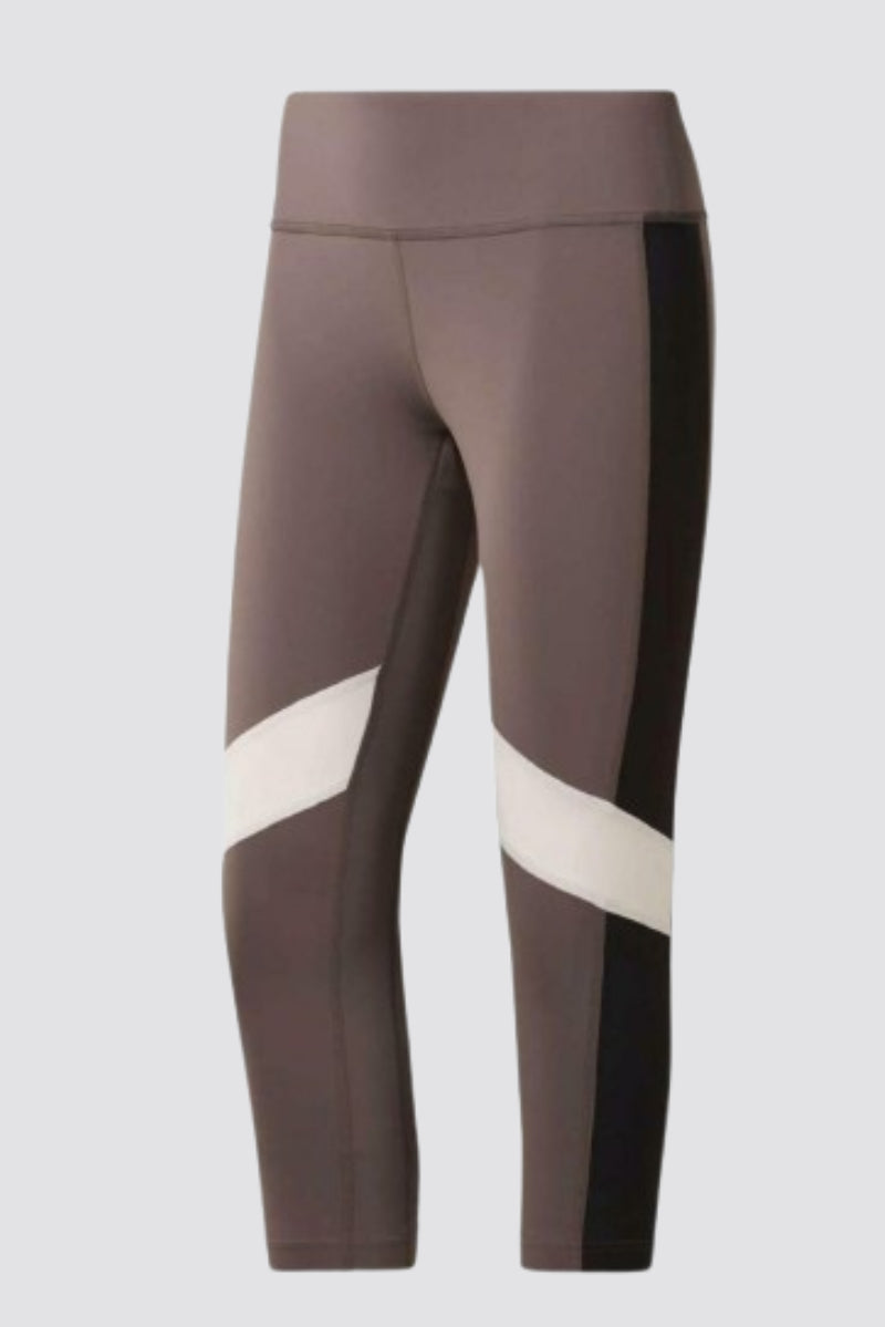 Reebok Women`s Lux Colour Block Capri 3/4 Leggings Purple/Black