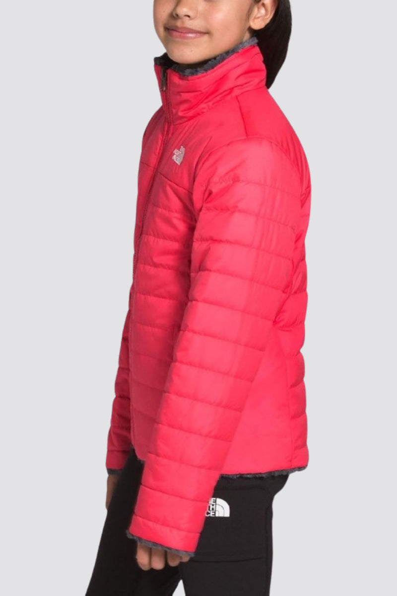 The North Face Girls’ Moss bud Swirl Reversible Jacket pink