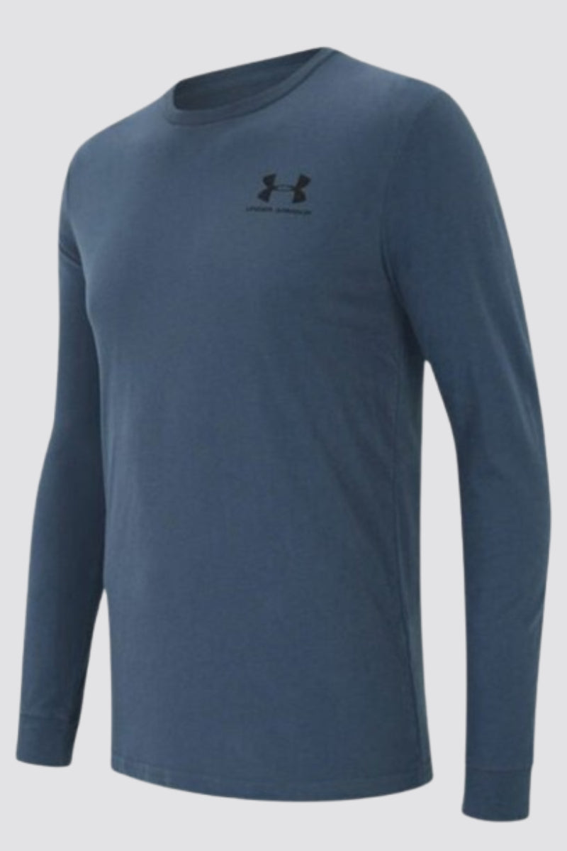 Under Armour Men`s Heat Gear Long Sleeve Top Blue Navy