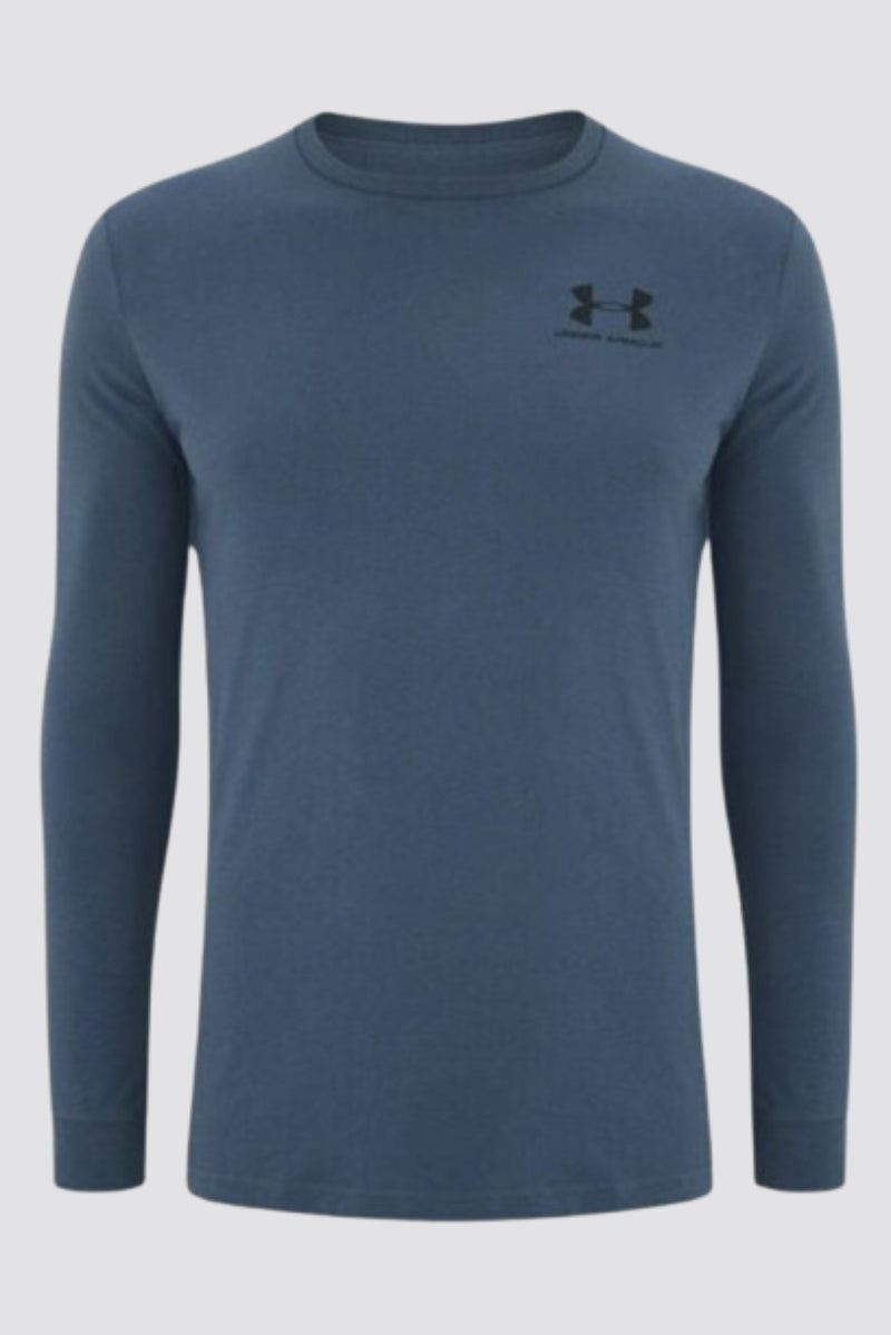 Under Armour Men`s Heat Gear Long Sleeve Top Blue Navy