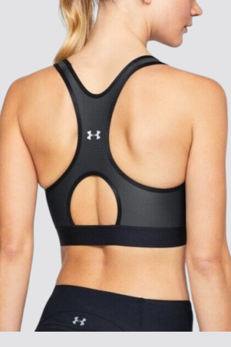 Under Armour® Mid Sports Bra Grey Quick Drying Moisture Wicking XS