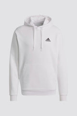 White Adidas Core18 Hooded Sweatshirt