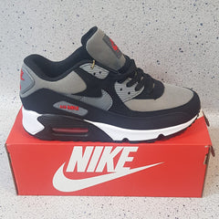 New Nike Air Max 90 Grey Black Red