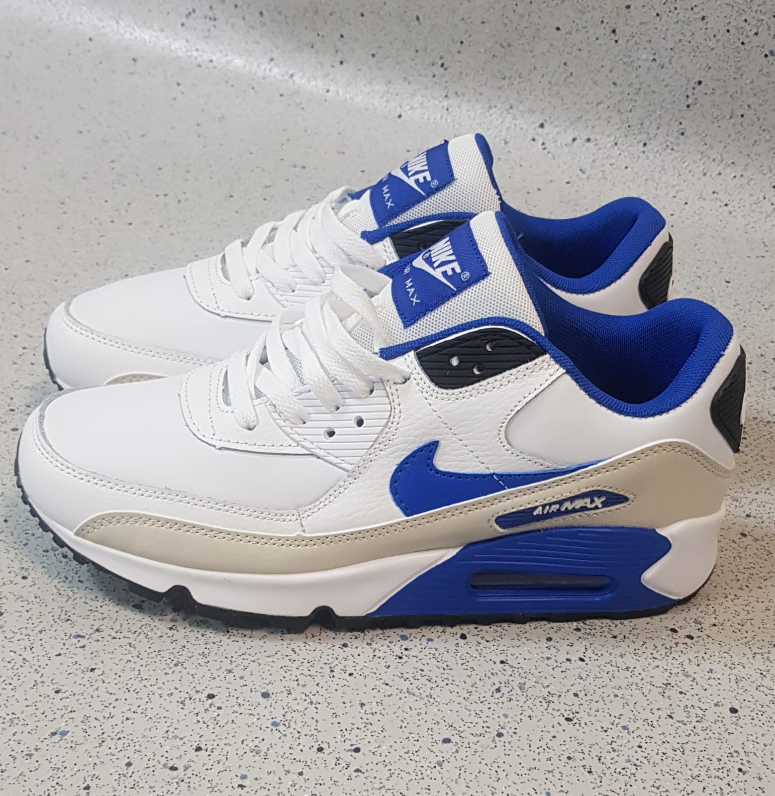 Nike Air Max 90 Low Mens Casual Shoes White Blue