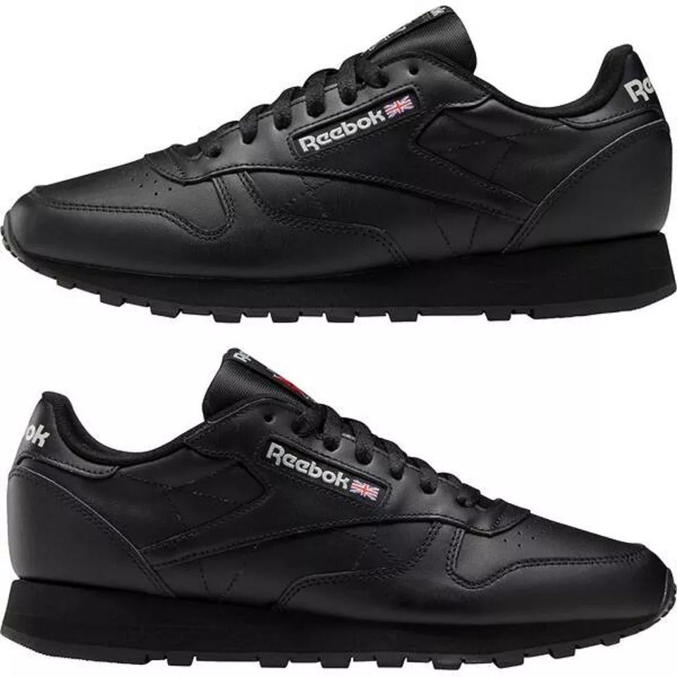 Reebok Classic Leather Unisex Sneakers Trainers Black