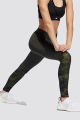 Adidas Alphaskin Camoflage Leggings - Tights Khaki