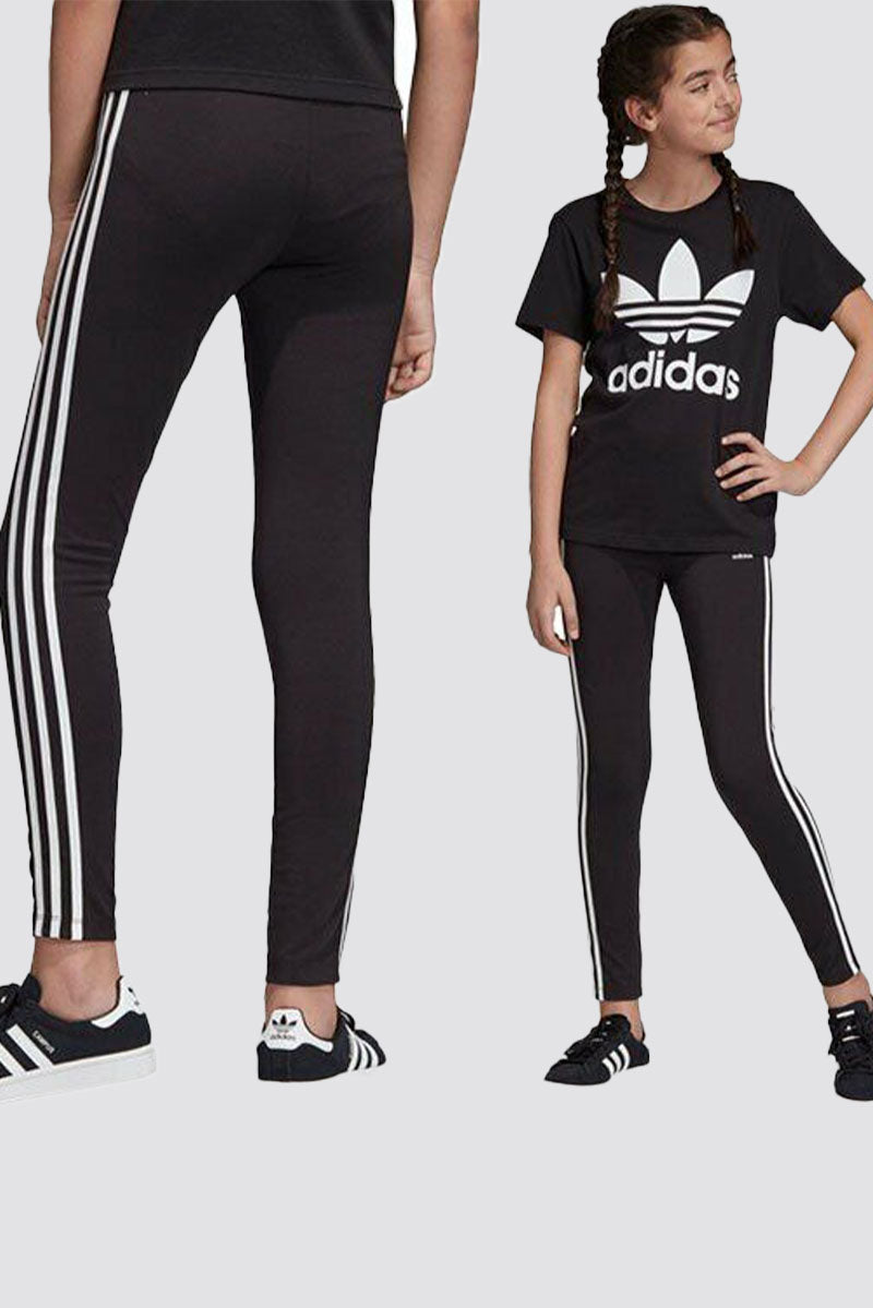 Adidas Girls Originals 3-STRIPES LEGGINGS Black