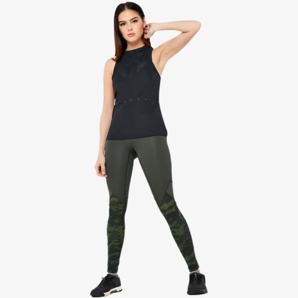 Adidas Alphaskin Camoflage Leggings - Tights Khaki