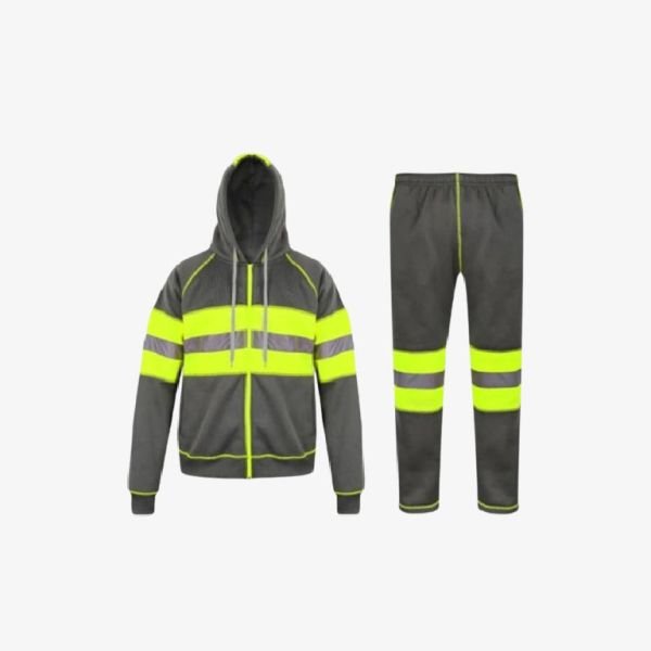 Hi Vis Charcoal Safety Workwear Tracksuit