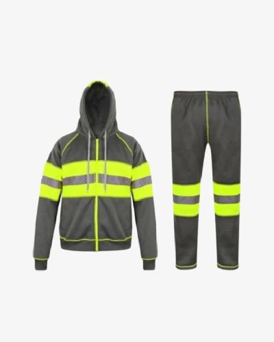 Hi Vis Charcoal Safety Workwear Tracksuit