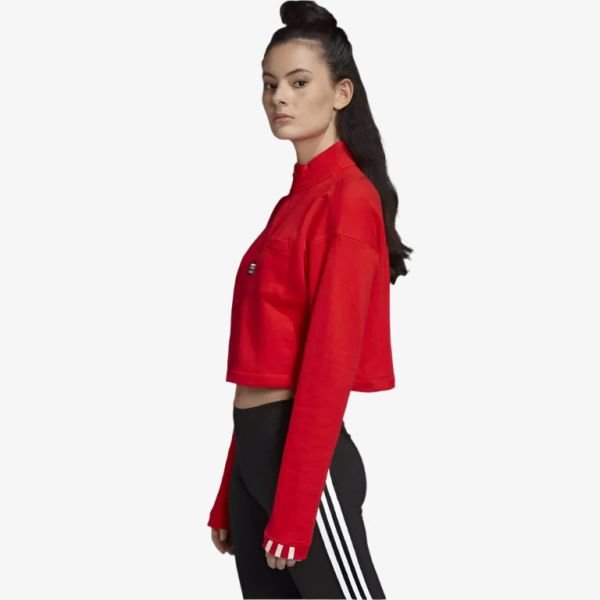 Adidas Originals Women's Cropped Sweatshirt Red