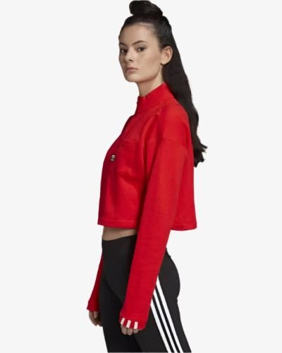 Adidas Originals Women’s Cropped Sweatshirt Red