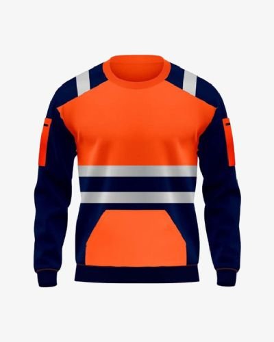 Hi Viz Crew Neck Safety Sweatshirt – Orange