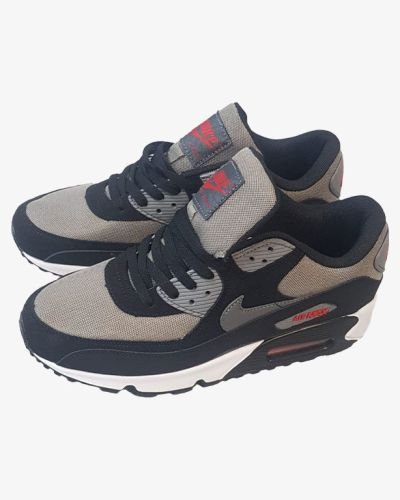 New Nike Air Max 90 Grey Black Red