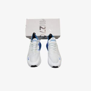 Nike Air Max 270 Mens White Blue Athletic Running Shoes