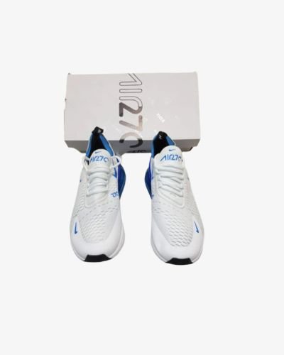 Nike Air Max 270 Mens White Blue Athletic Running Shoes
