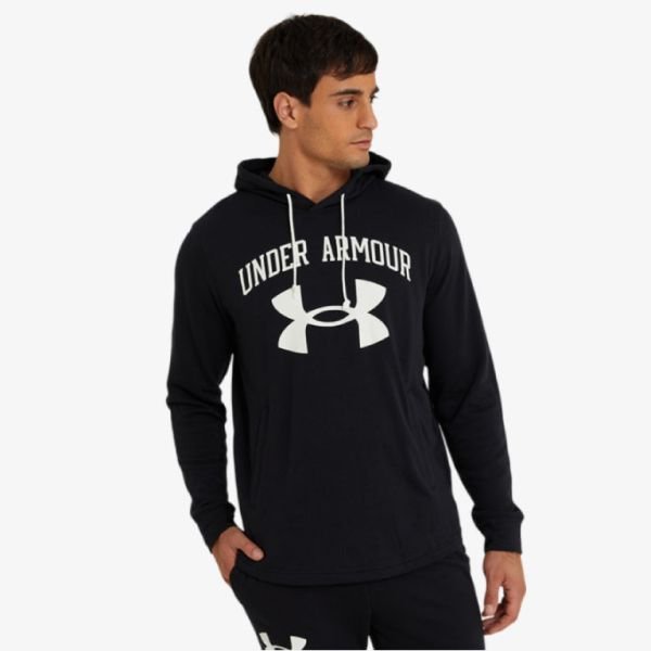Under Armour Men’s Ua Rival Terry Big Logo Black Hoodie