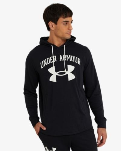 Under Armour Men’s Ua Rival Terry Big Logo Black Hoodie