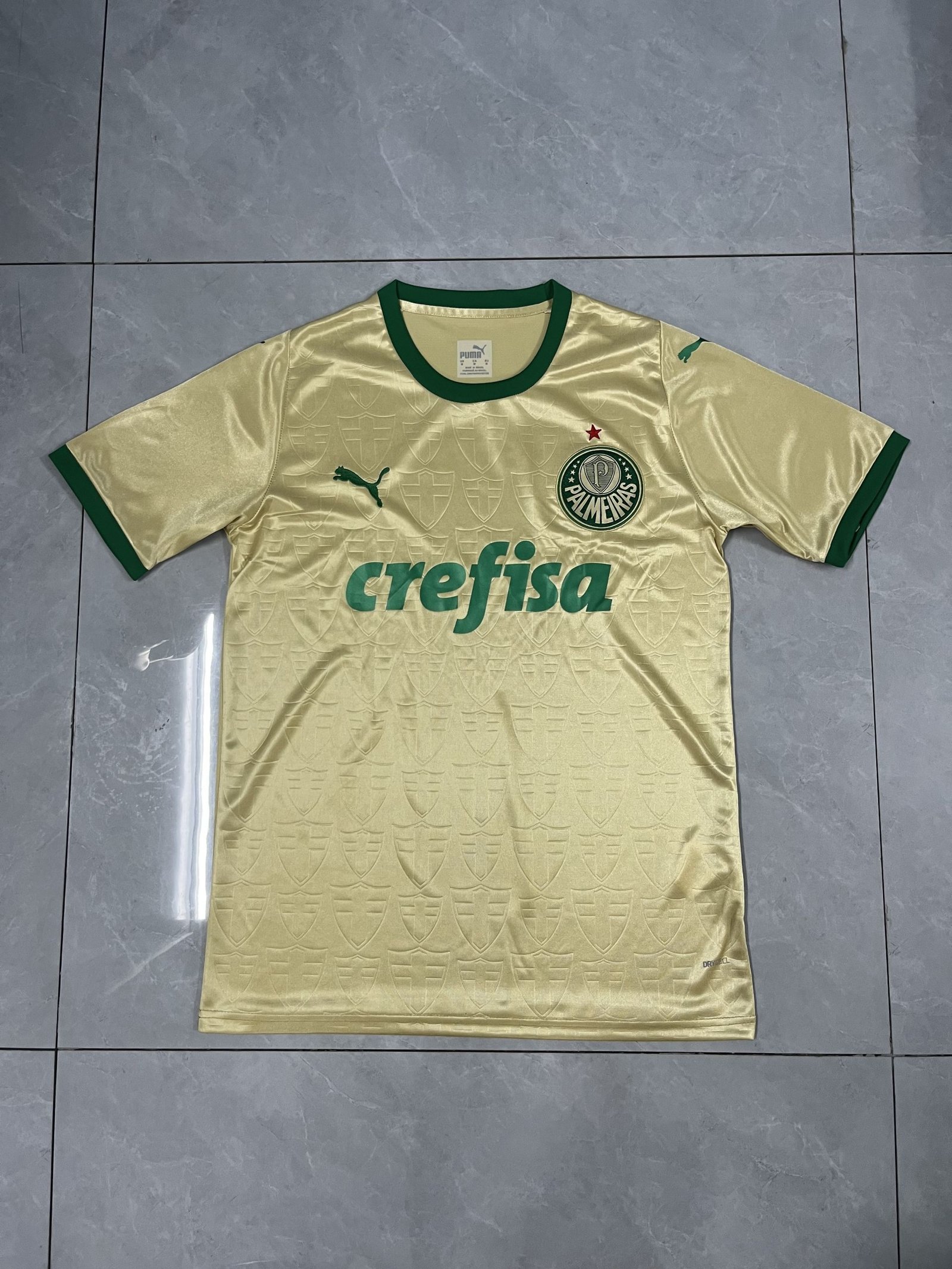 Palmeiras Gold Puma Retro Football Jersey Palmeiras Gold Puma Retro Football Jersey