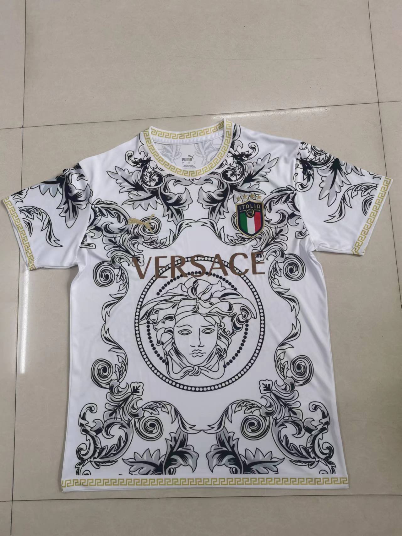 Italy x Versace Medusa Head Football Shirt Italy x Versace Medusa Head Football Shirt