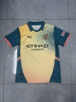 Manchester City Teal and Peach Gradient Jersey