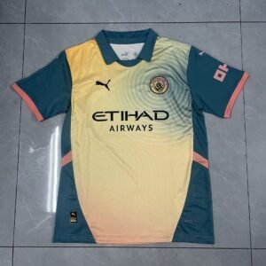 Manchester City Teal and Peach Gradient Jersey