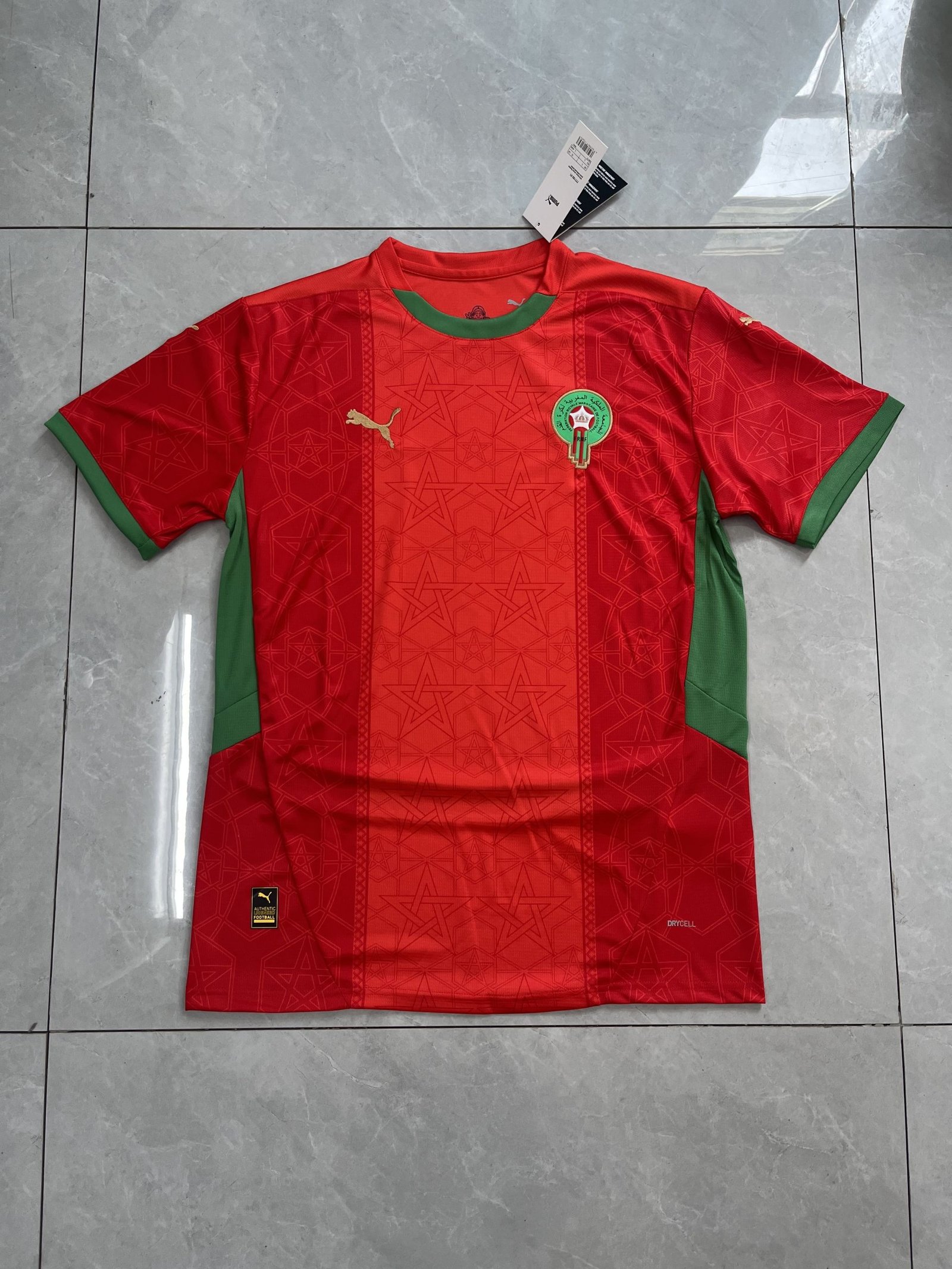 Morocco Geometric Pattern Football Shirt Morocco Geometric Pattern Football Shirt