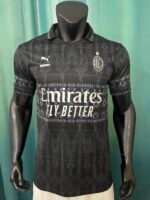 AC Milan PUMA x PLEASURES Black Graphic Jersey