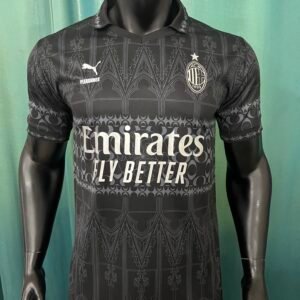 AC Milan PUMA x PLEASURES Black Graphic Jersey