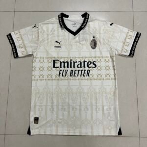 AC Milan PUMA White and Gold Gothic Jersey